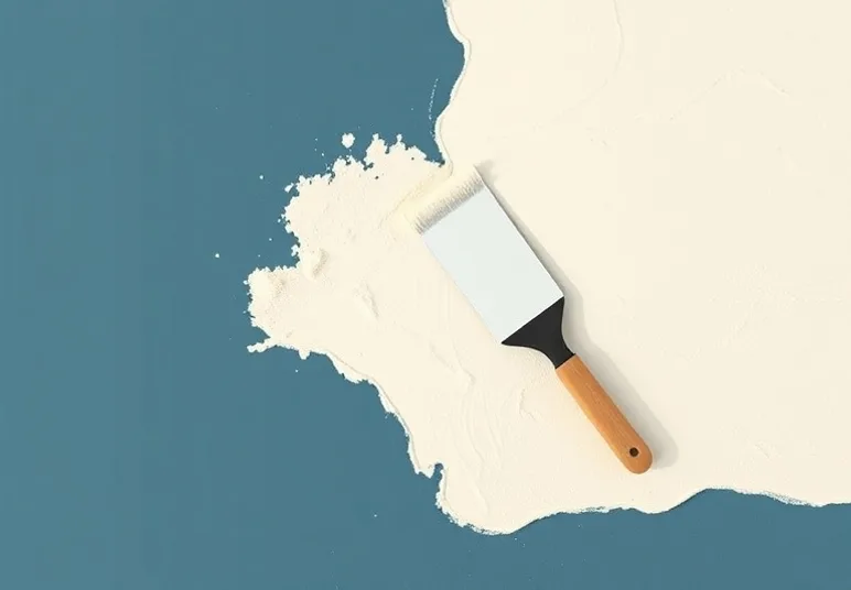 Application d'un enduit décoratif à la lisseuse sur un mur